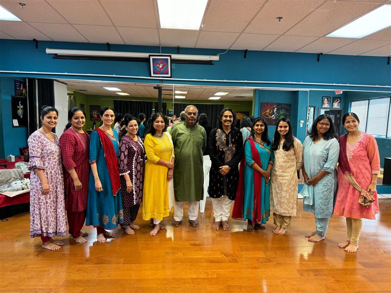 Sapna Adhikari at a workshop with Pandit Rajendra Gangani